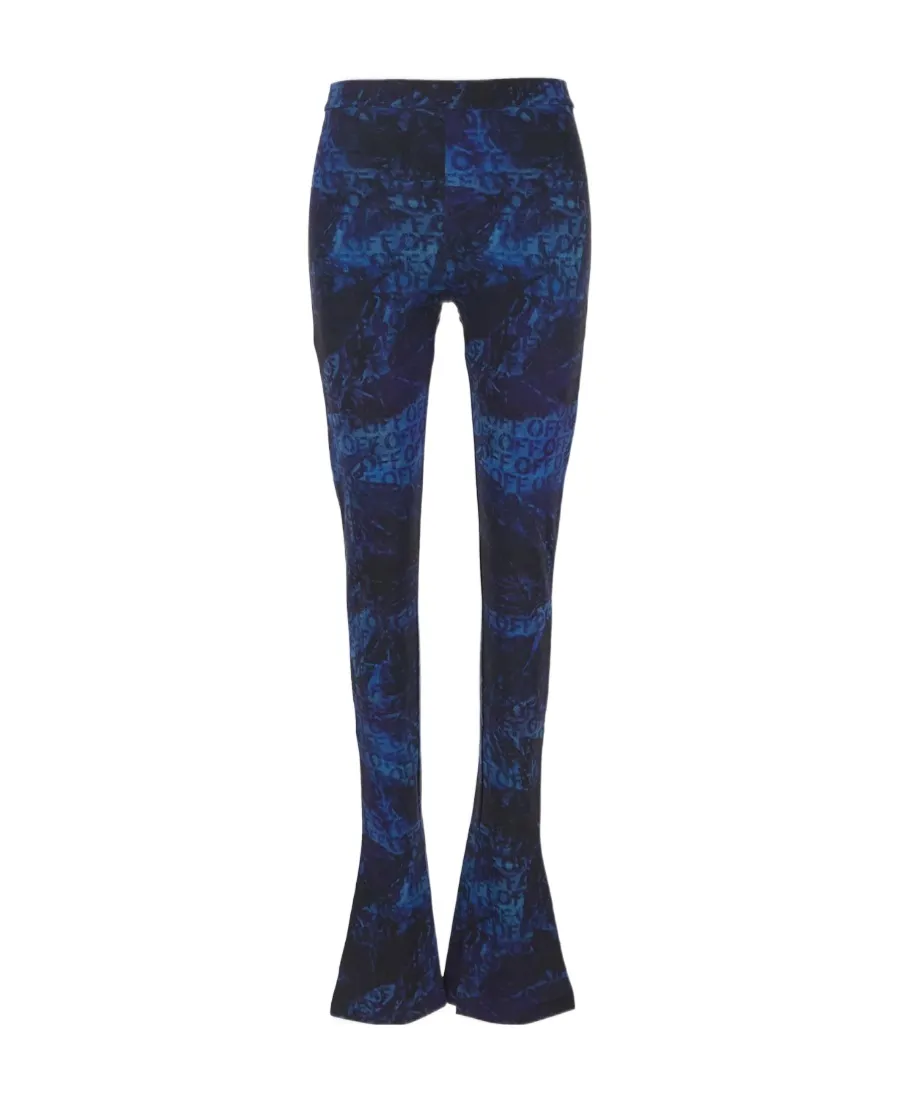 Off-White All-Over Patterned Flared Trousers