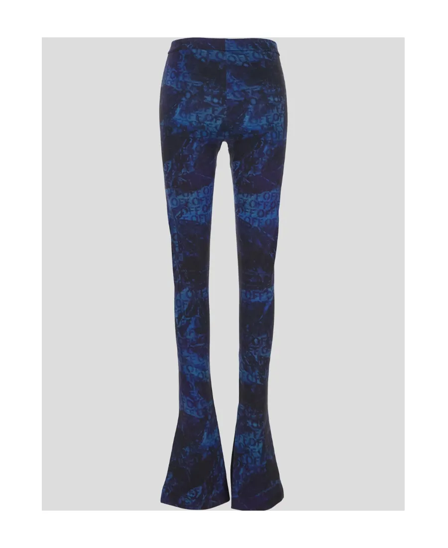 Off-White All-Over Patterned Flared Trousers