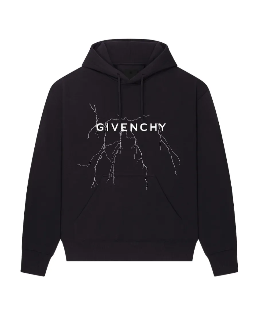 Givenchy Logo Printed Drawstring Hoodie