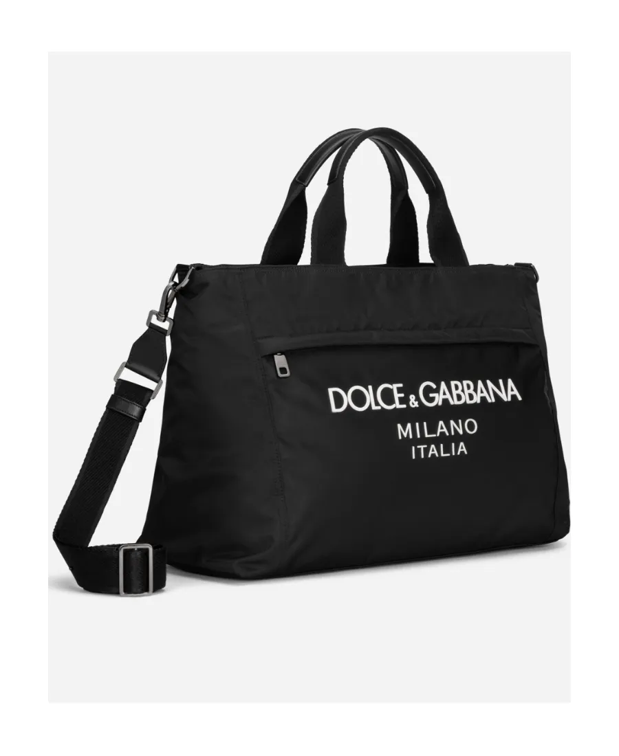 Dolce & Gabbana Logo Printed Zipped Travel Bag