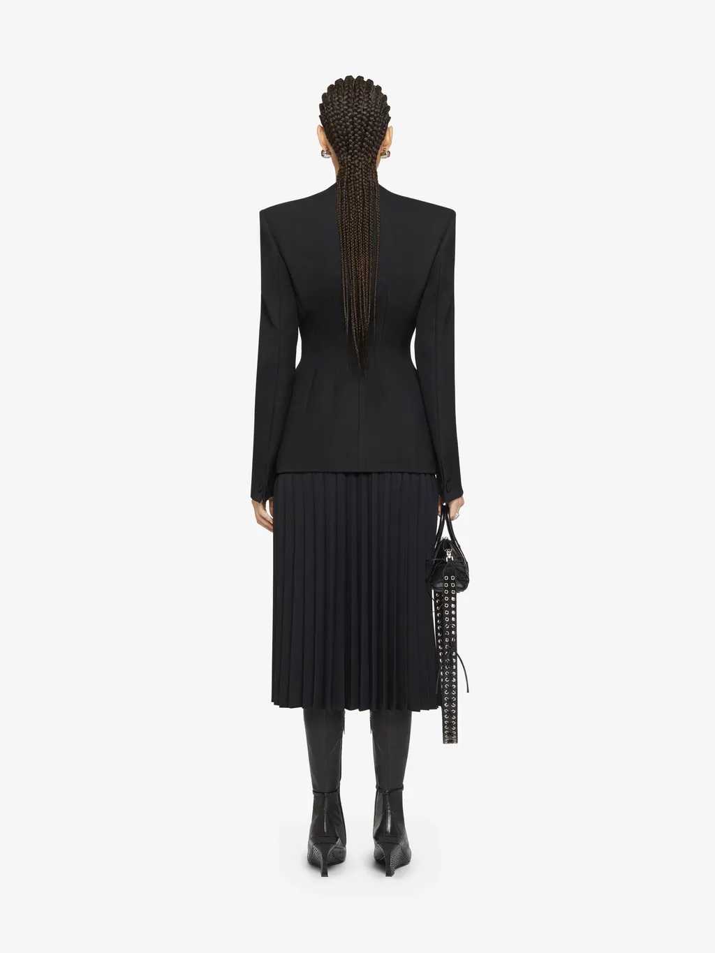 Givenchy 4G Plaque Pleated Midi Skirt
