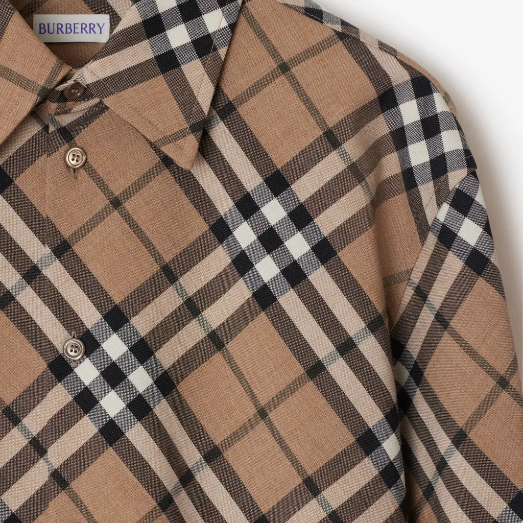 Burberry Long Sleeved Buttned Checked Shirt