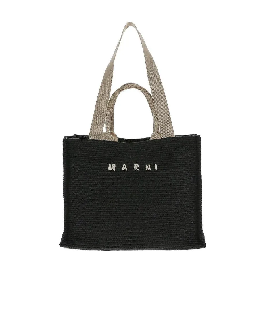 Marni Logo Embroidered Top Handle Bag