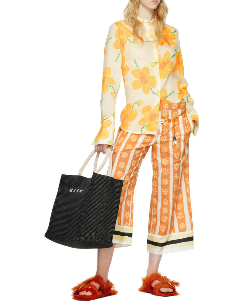 Marni Logo Embroidered Top Handle Bag