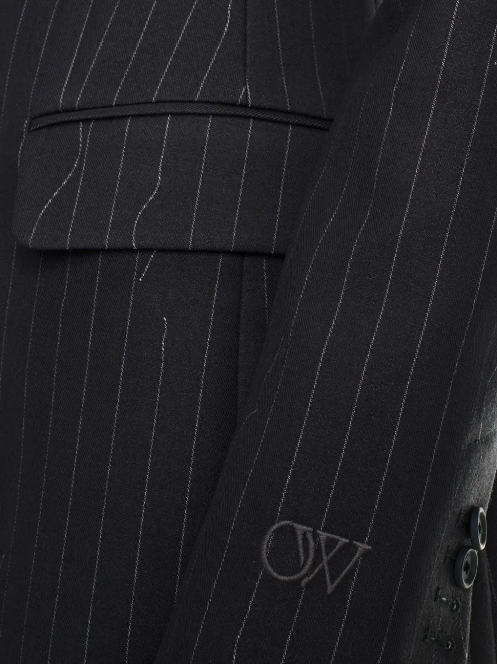 Off-White Single-Breasted Long-Sleeved Blazer