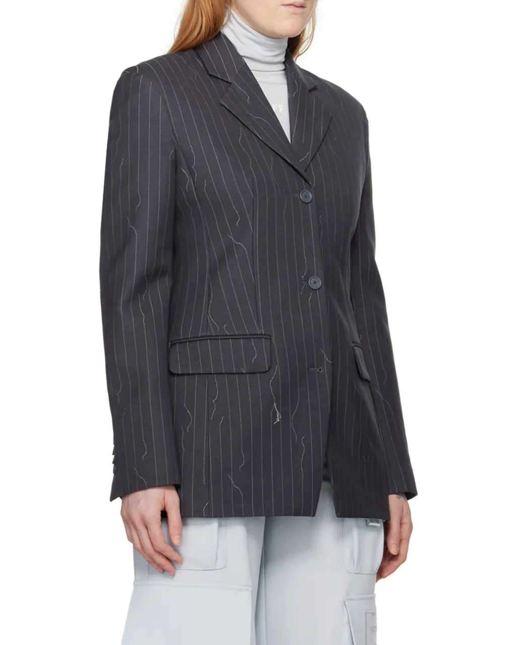 Off-White Single-Breasted Long-Sleeved Blazer