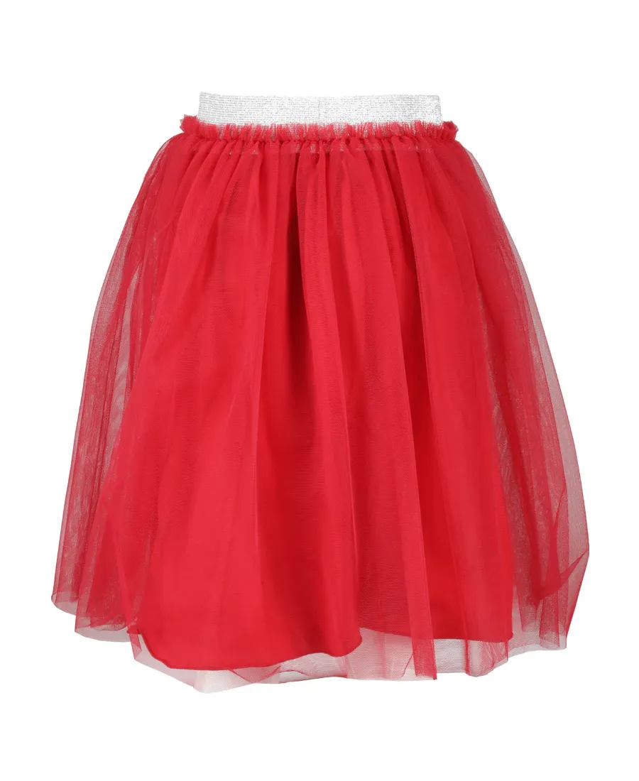 Il Gufo Giltter Detailed Tulle Skirt