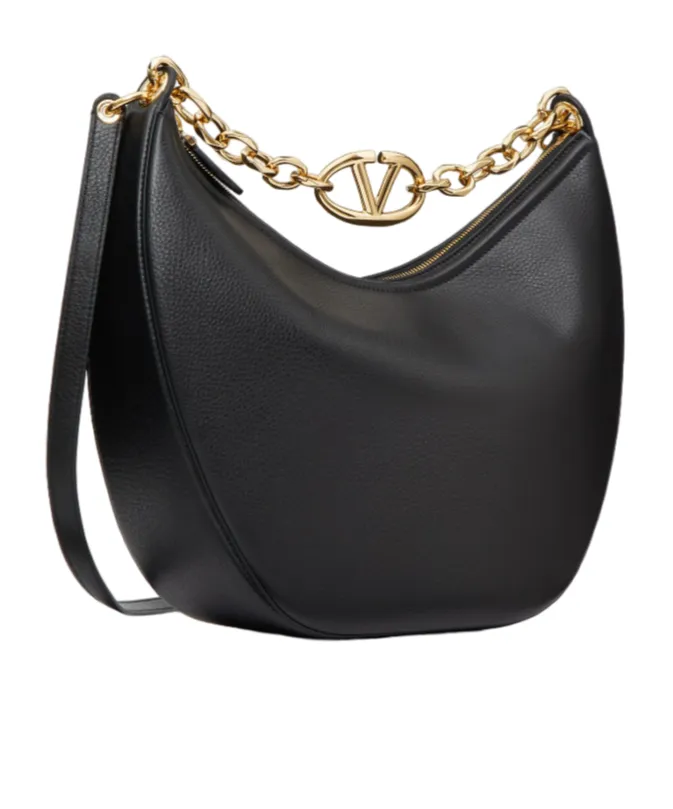 Valentino Garavani Vlogo Moon Zip-Up Medium Shoulder Bag