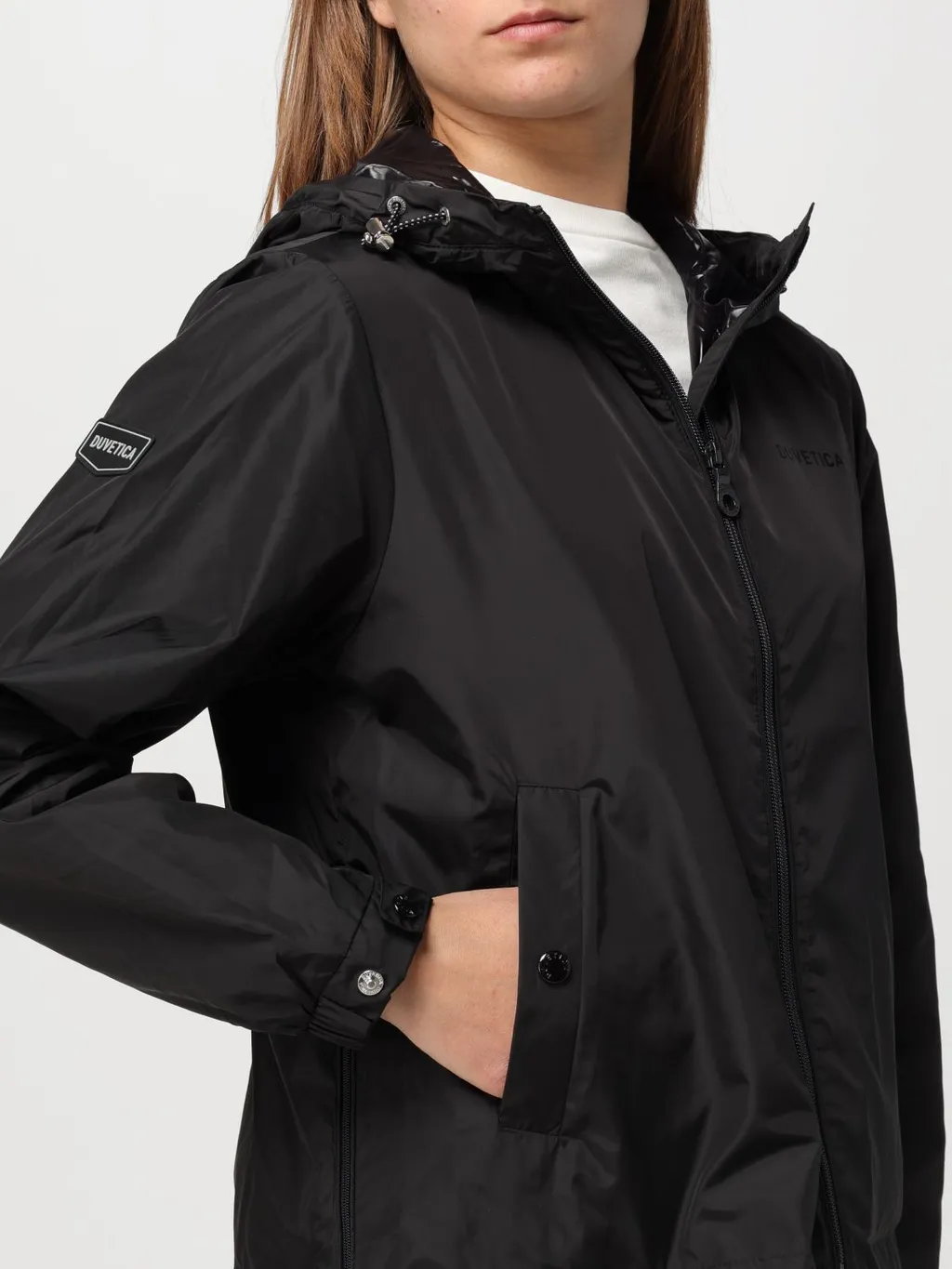 Rope And Hooded Casual Jacket