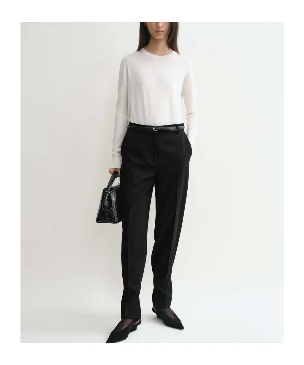 TotÊMe Pressed Crease Tapered-Leg Trousers