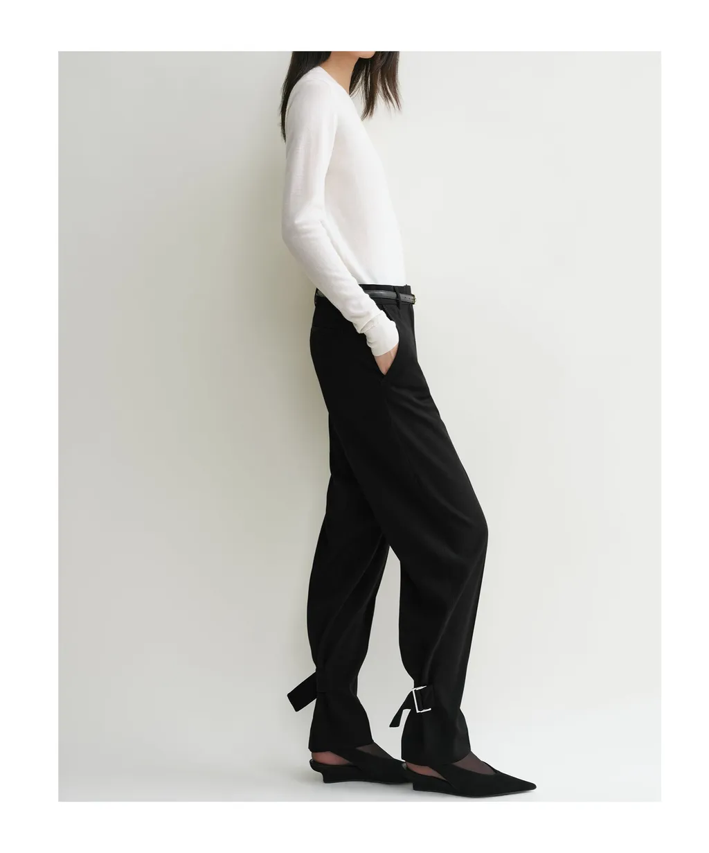 TotÊMe Pressed Crease Tapered-Leg Trousers