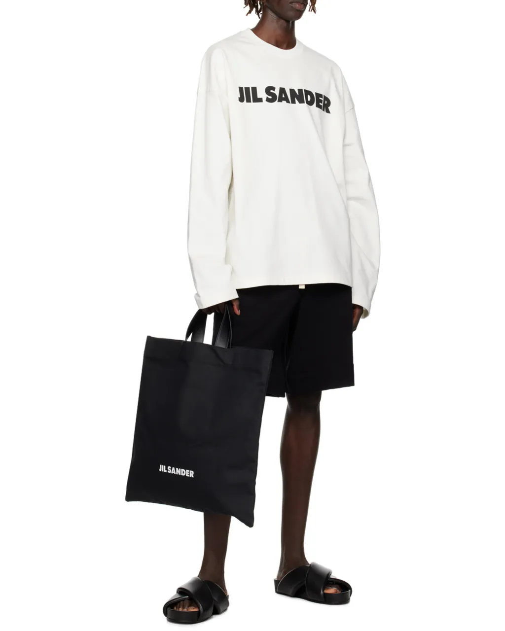 Jil Sander Crossover-Strap Padded Sandals