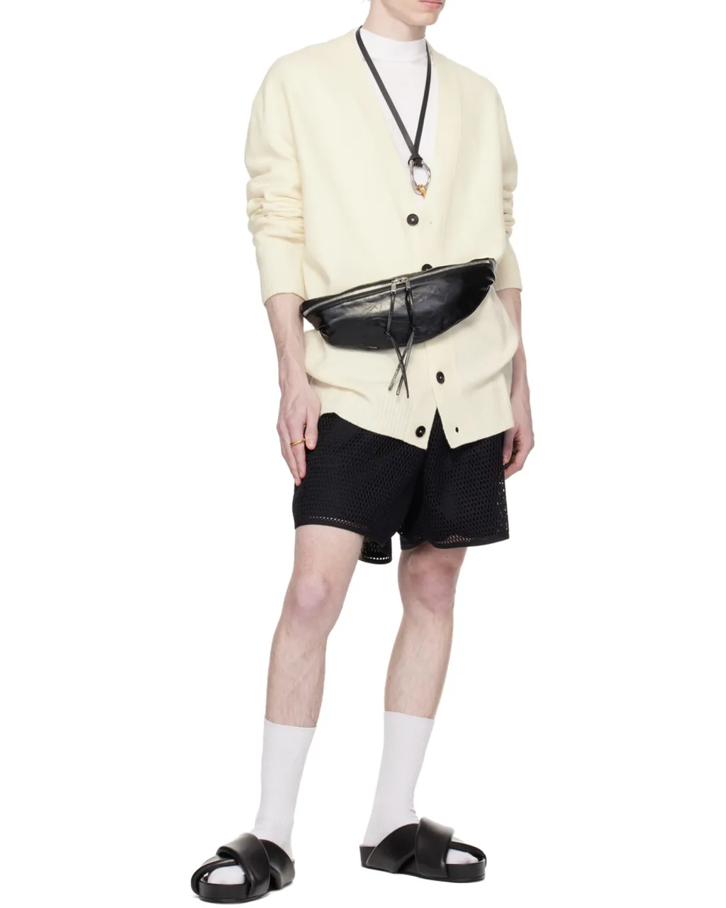 Jil Sander Crossover-Strap Padded Sandals