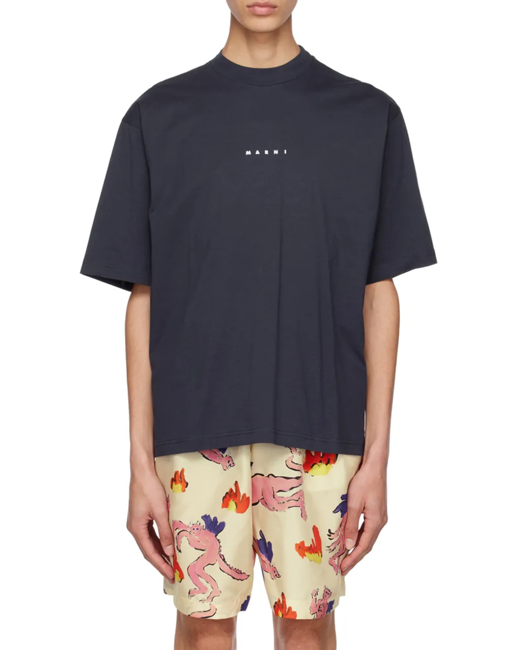Marni Logo Printed Crewneck T-Shirt