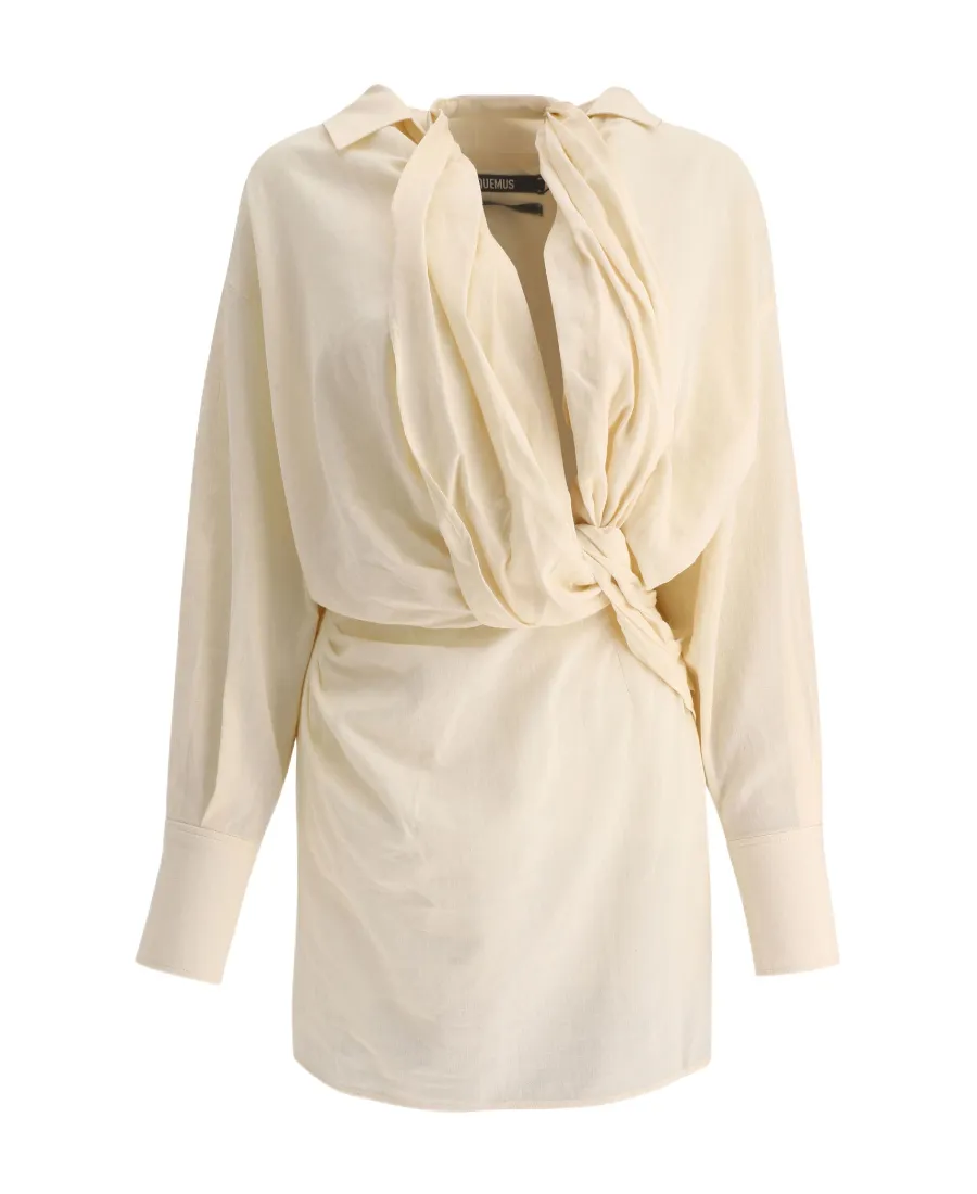 Knot-Detail Shirt Dress