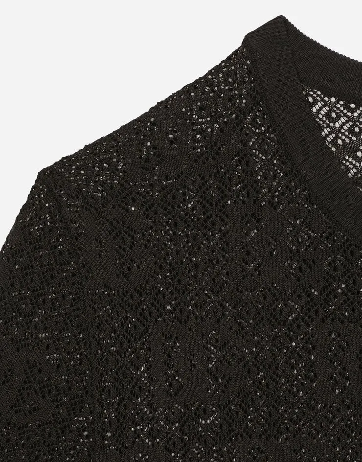 Dolce & Gabbana All-Over Dg Jacquard Short-Sleeved Top