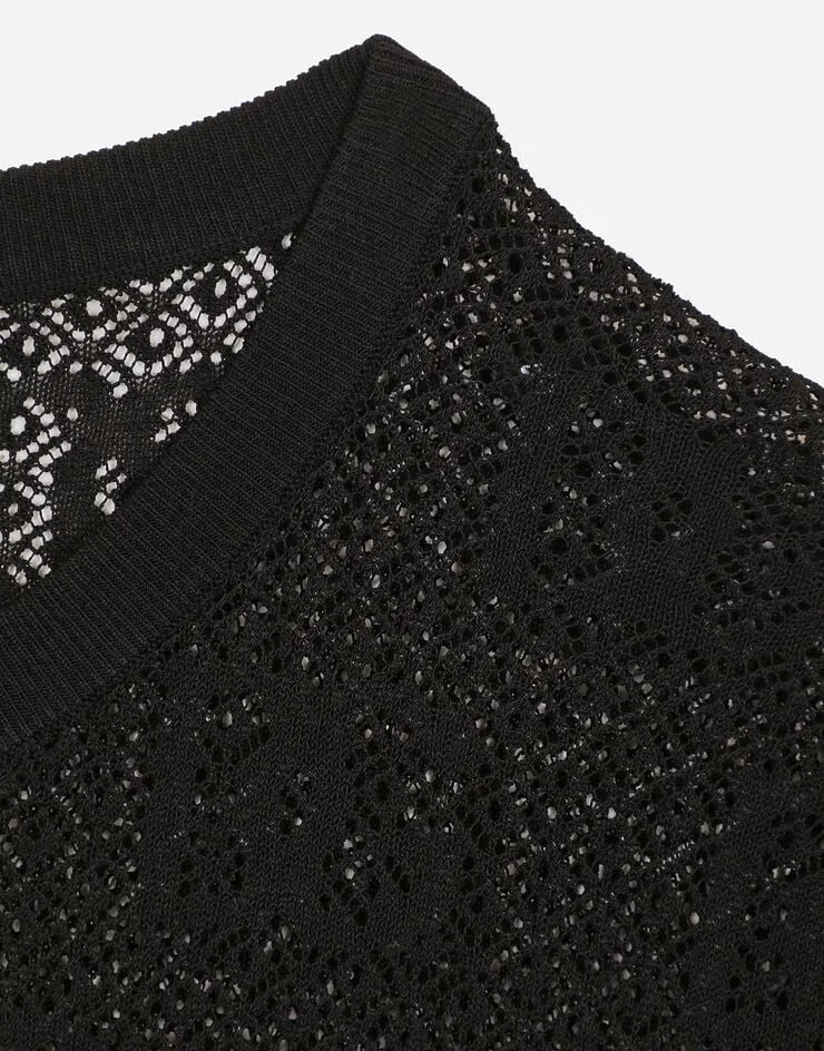 Dolce & Gabbana All-Over Dg Jacquard Short-Sleeved Top