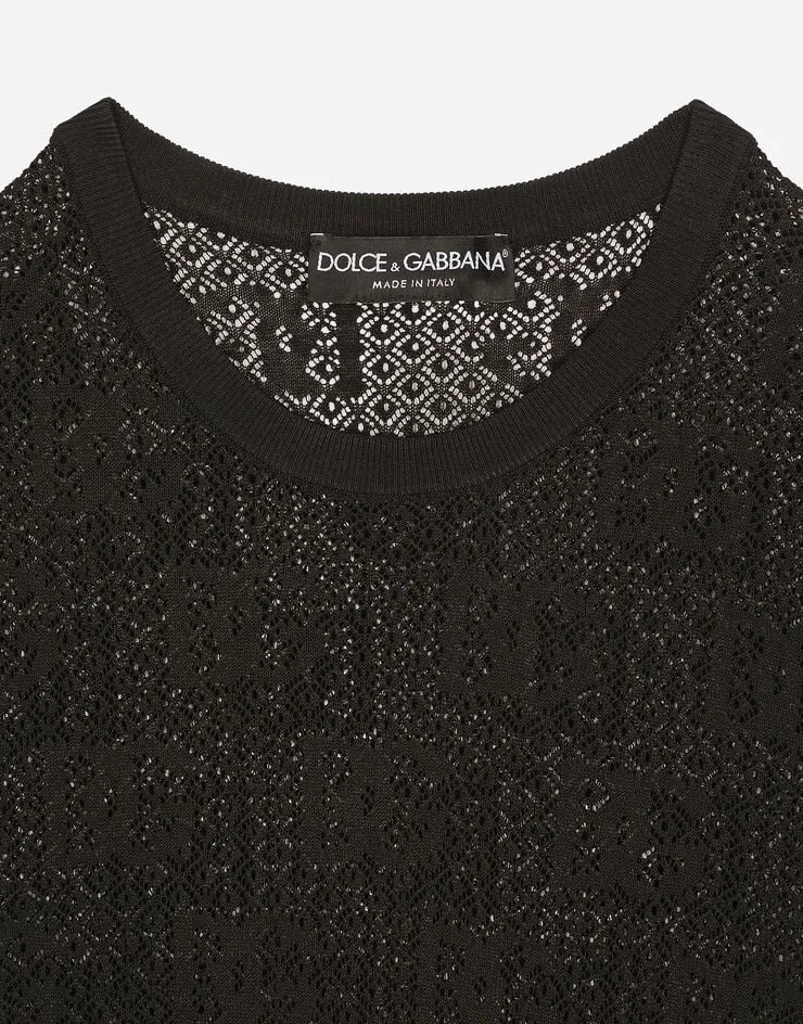 Dolce & Gabbana All-Over Dg Jacquard Short-Sleeved Top