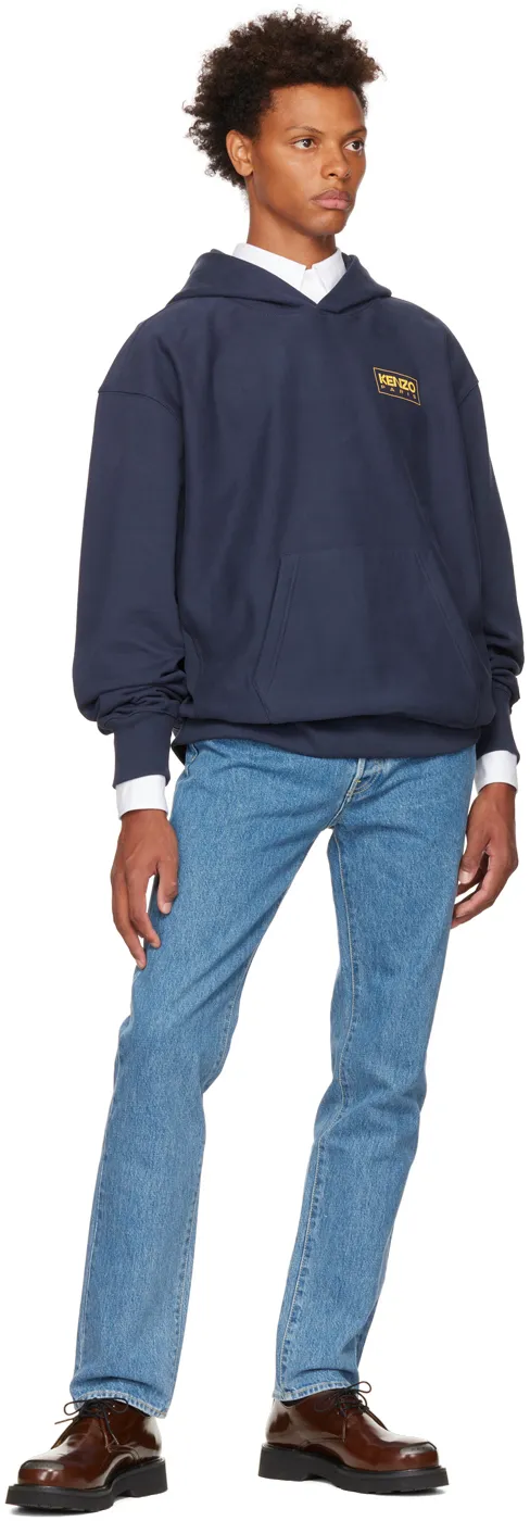 Kenzo Logo Printed Pouch Pocket Hoodie