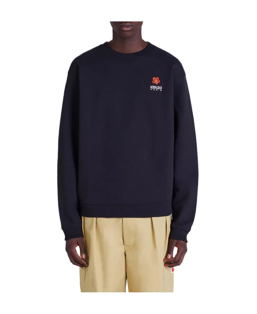 Kenzo Boke Flower Crest Logo Embroidered Sweatshirt