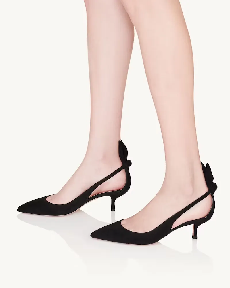 Aquazzura Bow Tie Pointed Toe Pumps