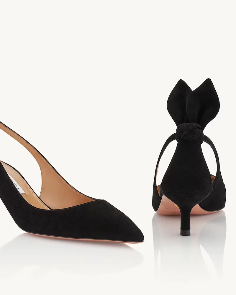 Aquazzura Bow Tie Pointed Toe Pumps