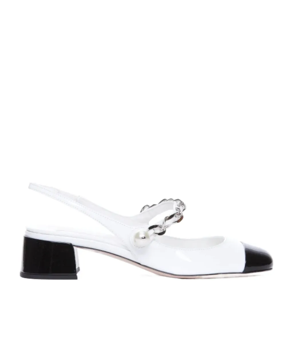 Two-Color Slack-Heeled Heels
