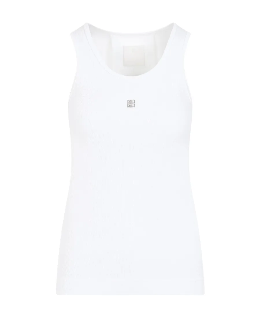 Givenchy 4G Logo Plaque Crewneck Tank Top