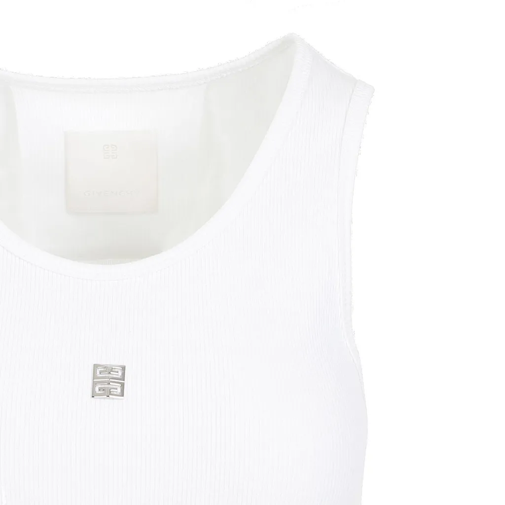 Givenchy 4G Logo Plaque Crewneck Tank Top