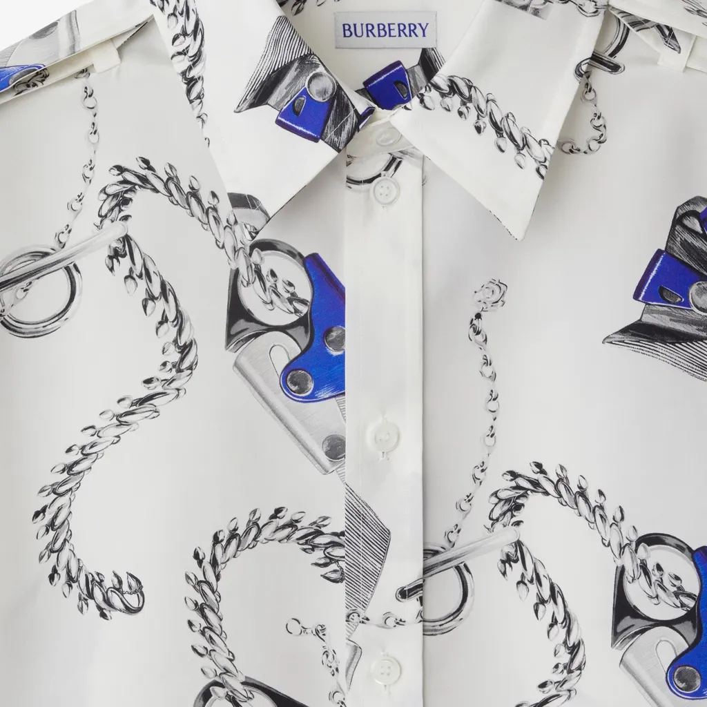 Burberry Graphic Printed Buttoned Shirt