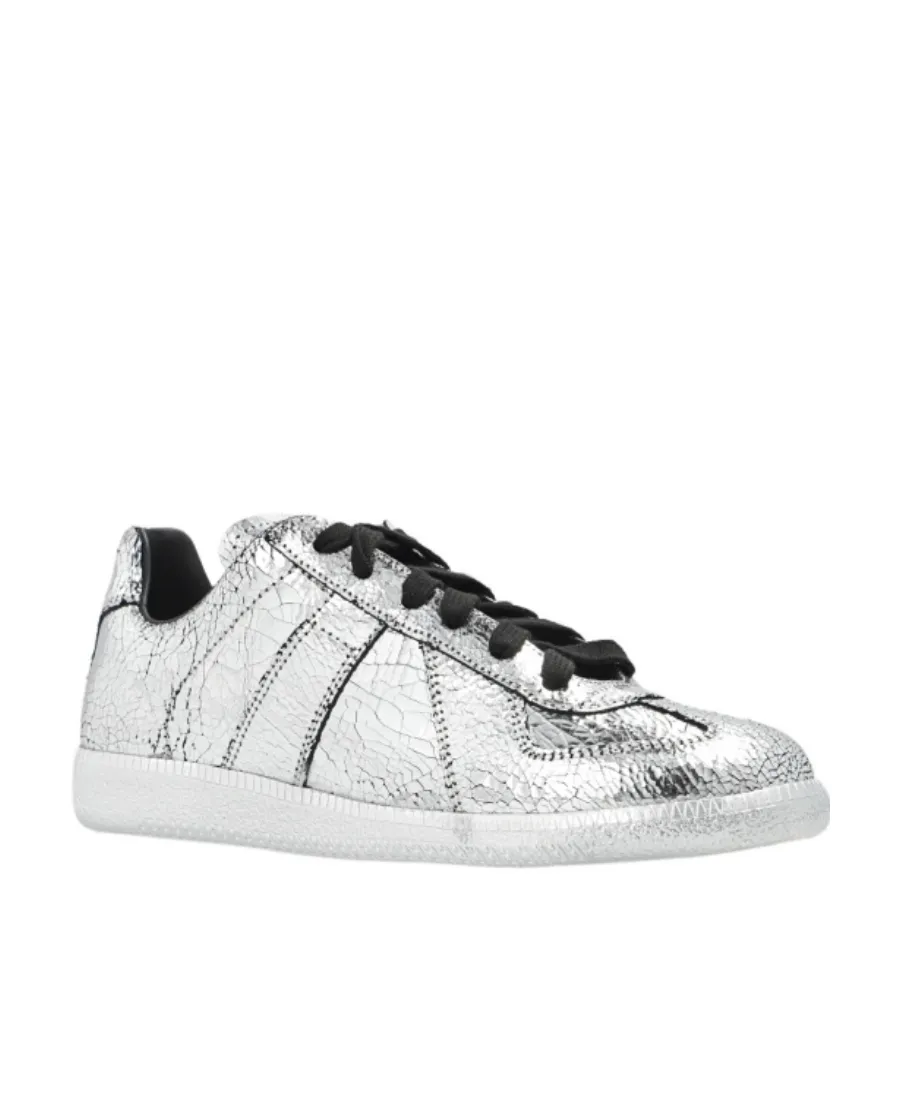 Maison Margiela Replica Metallic-Effect Sneakers