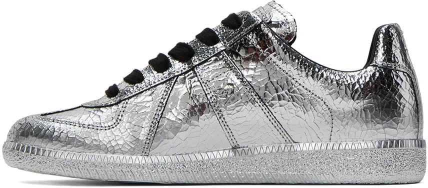 Maison Margiela Replica Metallic-Effect Sneakers