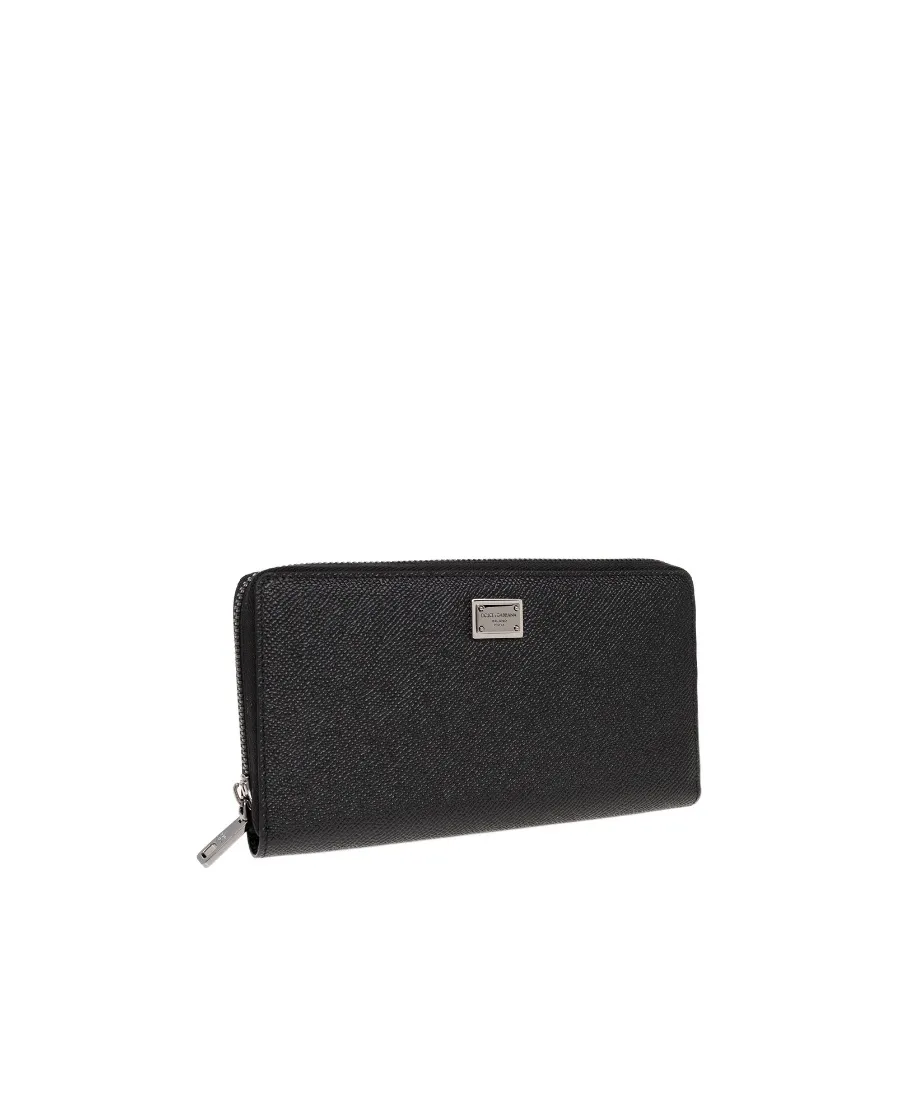 Dolce & Gabbana Branded Plate Zip-Around Wallet