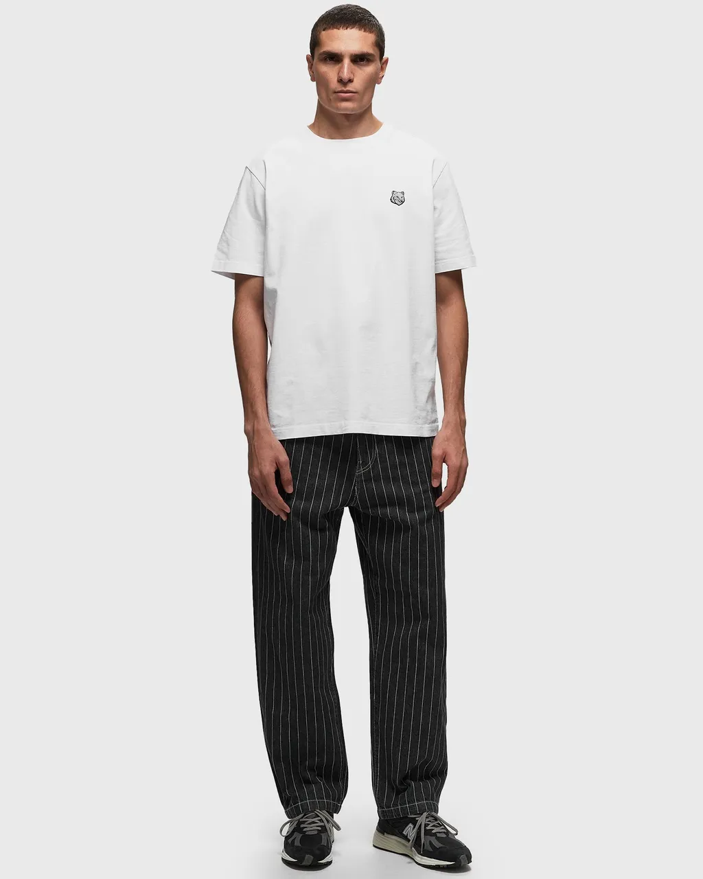 Maison Kitsun Fox Head Patch Crewneck T-Shirt