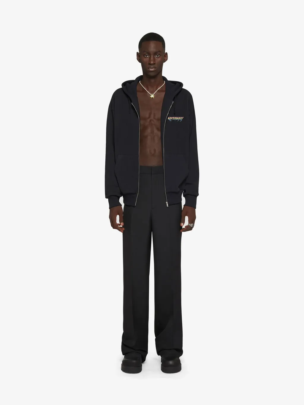 Givenchy Graphic Printed Zipped Hoodie