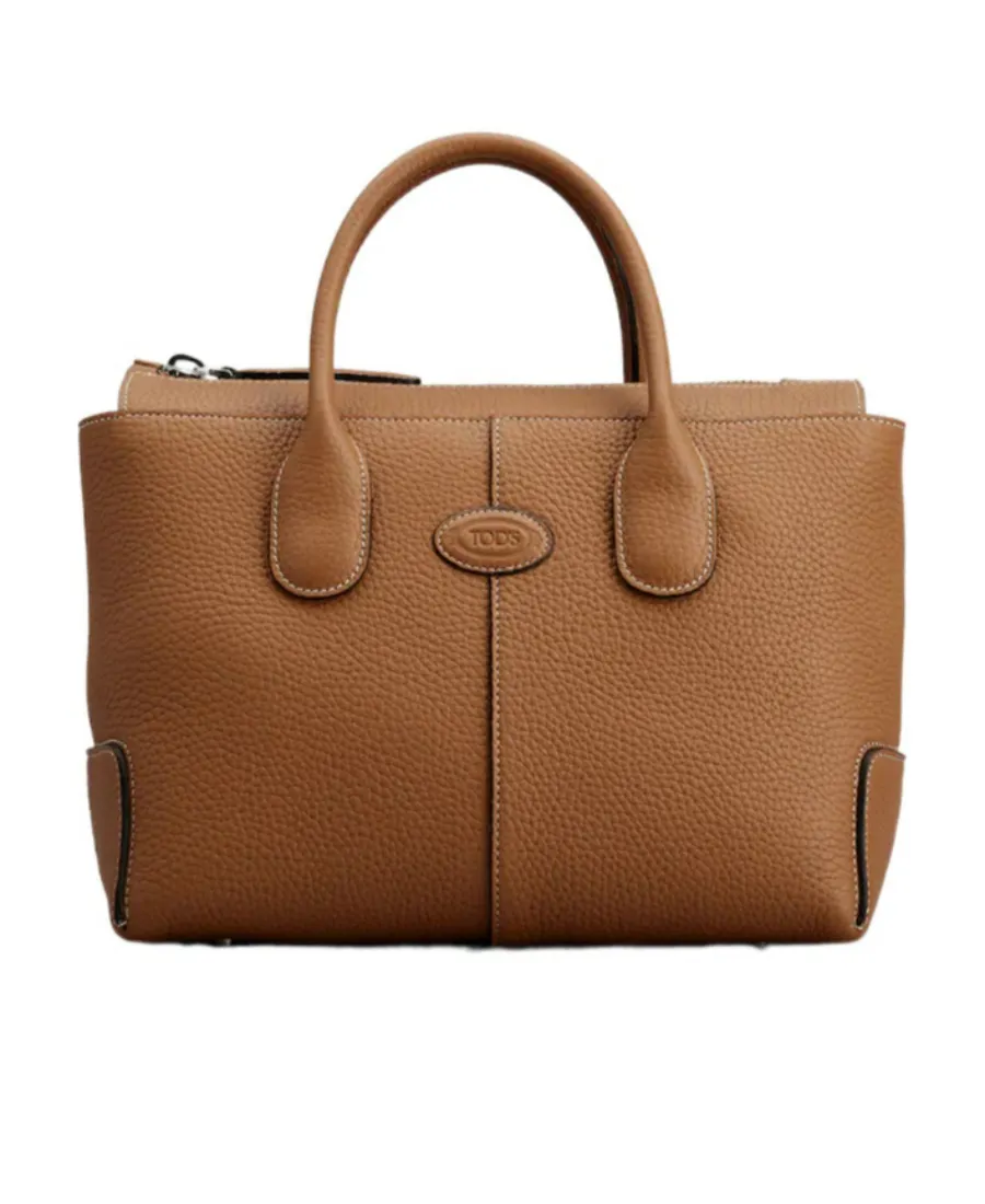 Tod's Logo Embossed Zipped Small Tote Bag