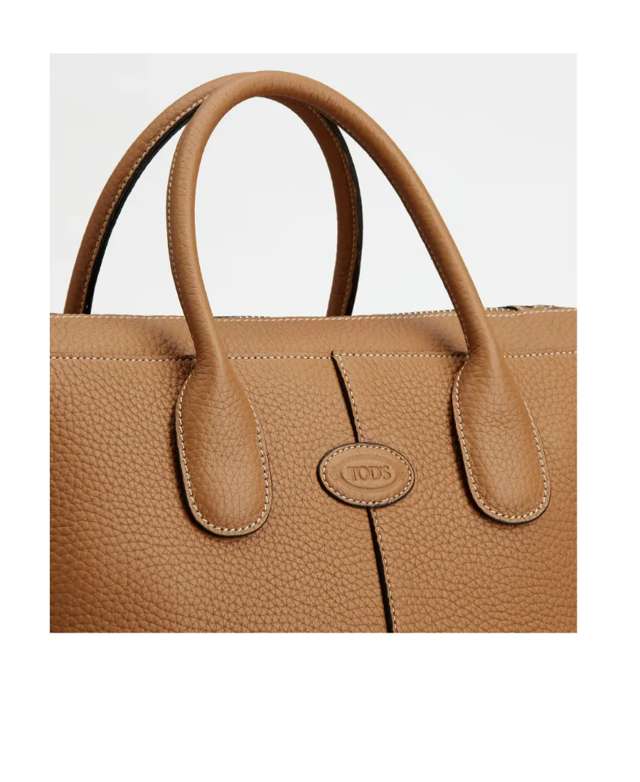 Tod's Logo Embossed Zipped Small Tote Bag