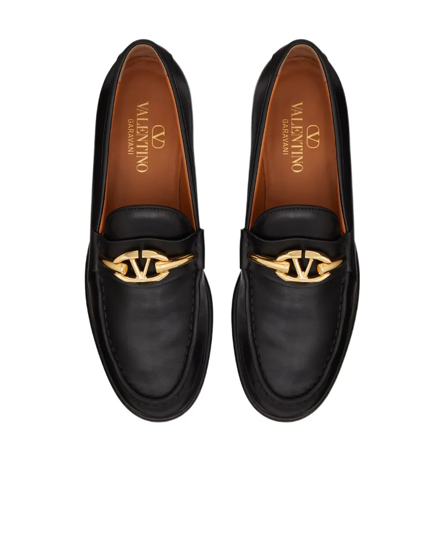 Valentino Vlogo Plaque Slip-On Loafers