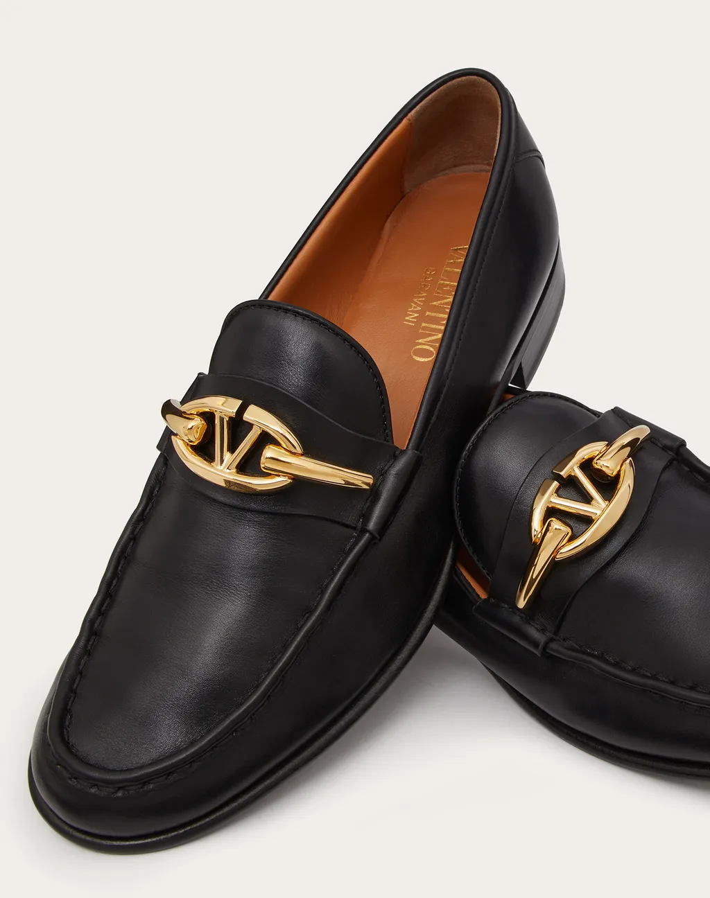 Valentino Vlogo Plaque Slip-On Loafers