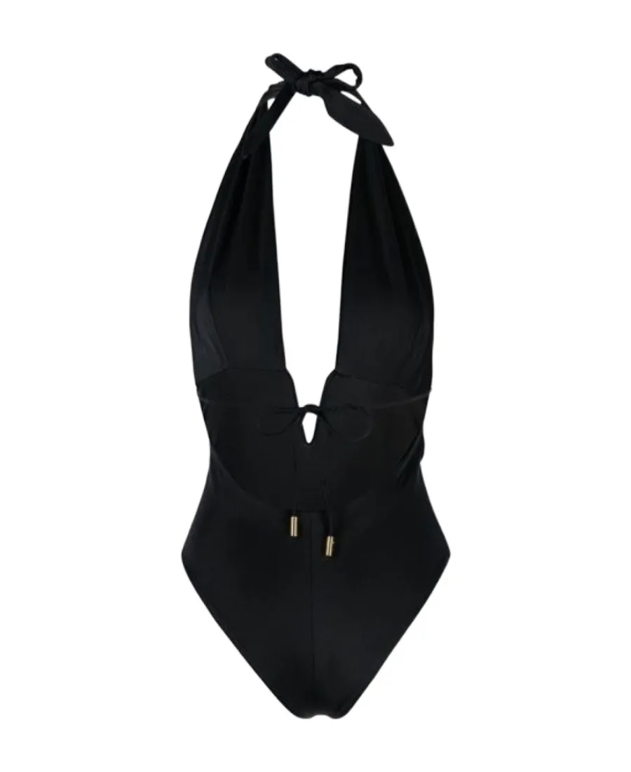 Tom Ford Logo Detailed V-Neck Swimsuit