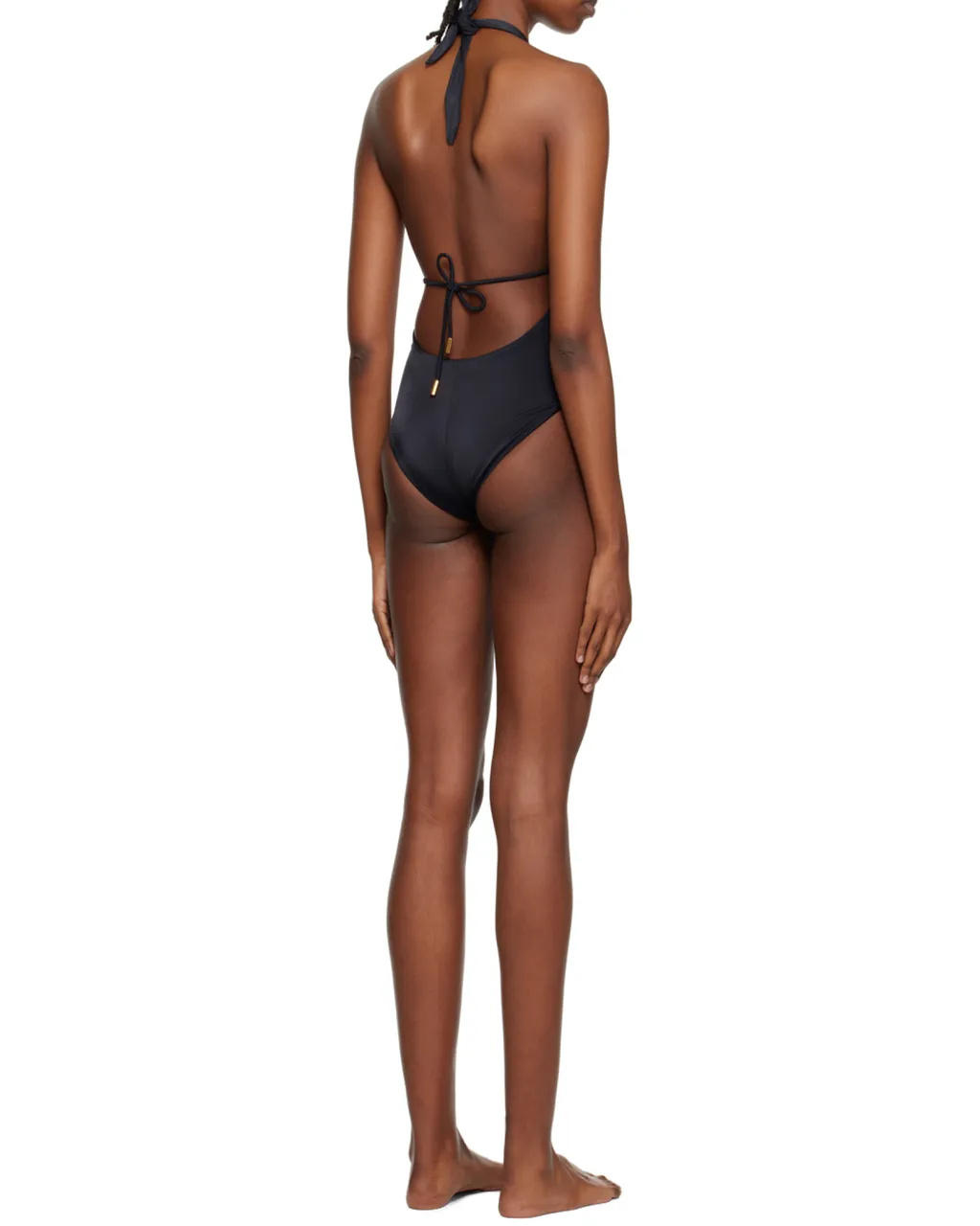 Tom Ford Logo Detailed V-Neck Swimsuit