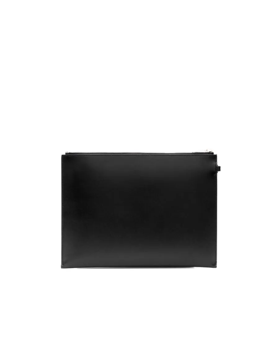 Saint Laurent Logo Plaque Zipped Clutch Bag