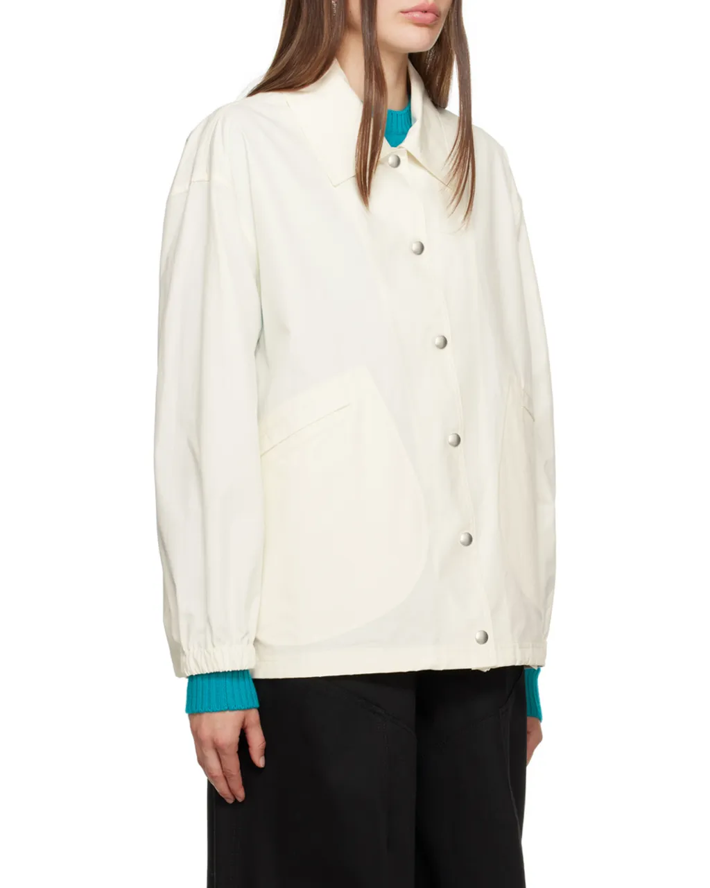 Jil Sander Logo-Printed Drawstring Shirt Jacket