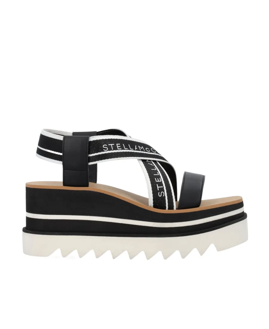 Stella Mccartney Sneak-Elyse Crossover Strap Platform Sandals
