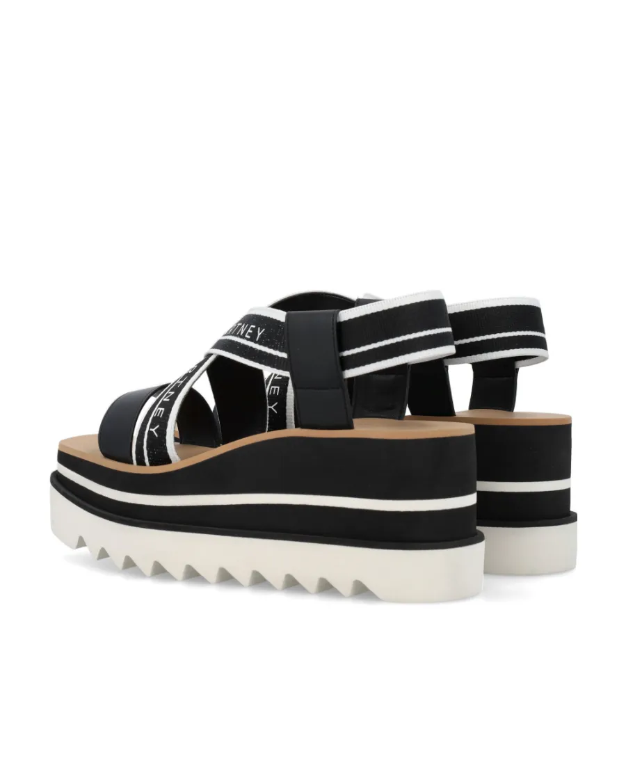 Stella Mccartney Sneak-Elyse Crossover Strap Platform Sandals