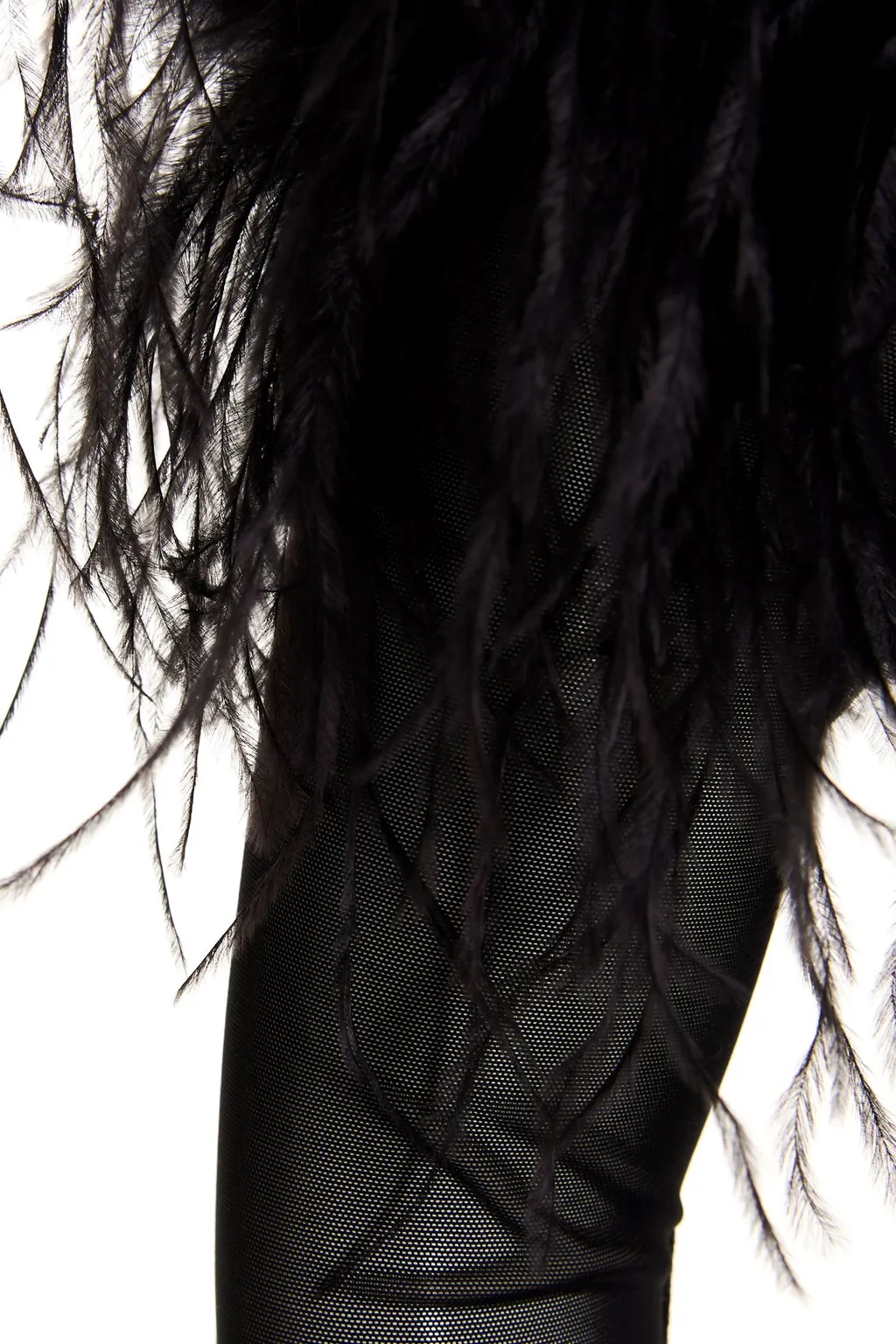 Feather-Trim Stretch-Jumpsuit