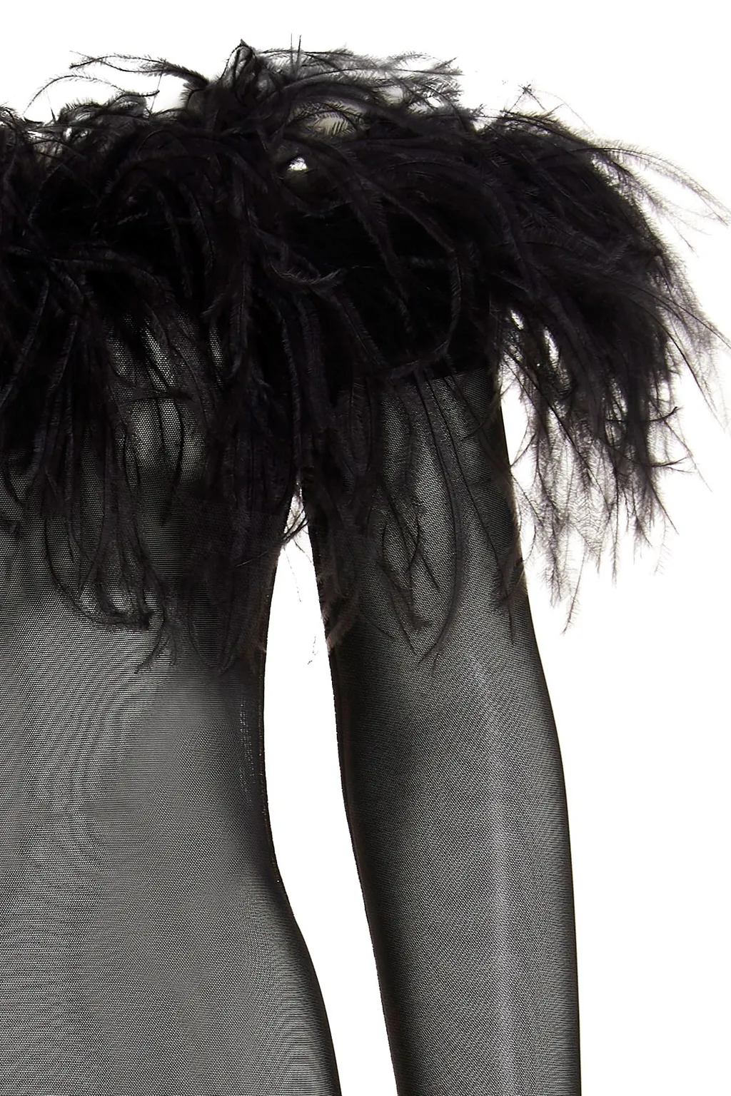 Feather-Trim Stretch-Jumpsuit