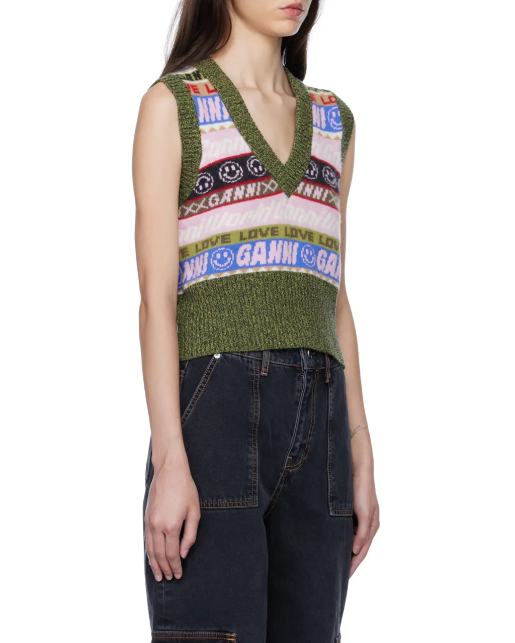 Graphic V-Neck Vest