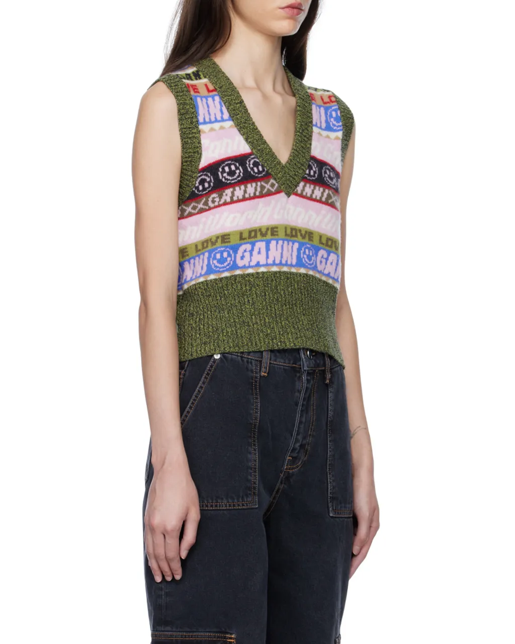 Graphic V-Neck Vest