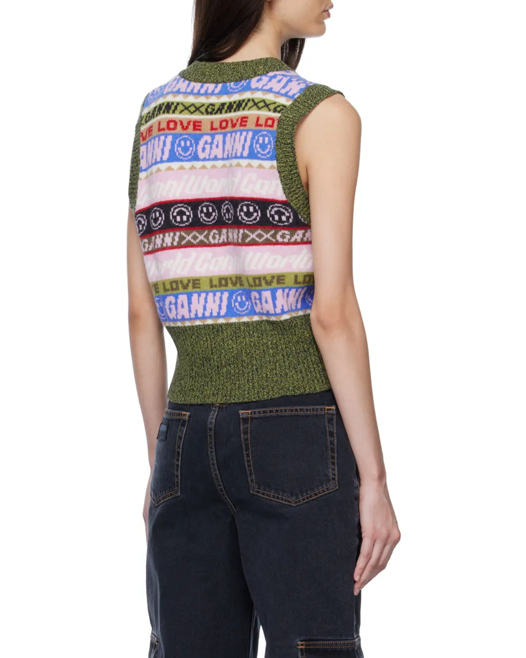 Graphic V-Neck Vest